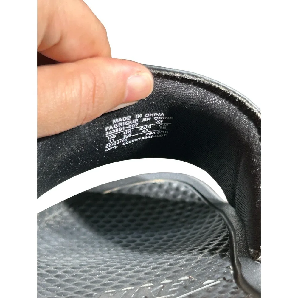 Nike Benassi JDI Black Rose Gold Metallic Slides Sandals 343881-007 Womens 11